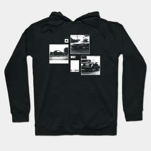 TOYOTA MR2 MK1 Black 'N White Archive (Black Version) Hoodie